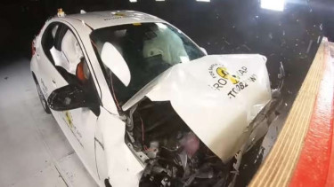 Toyota Yaris terbaru ketika diuji tabrak.
