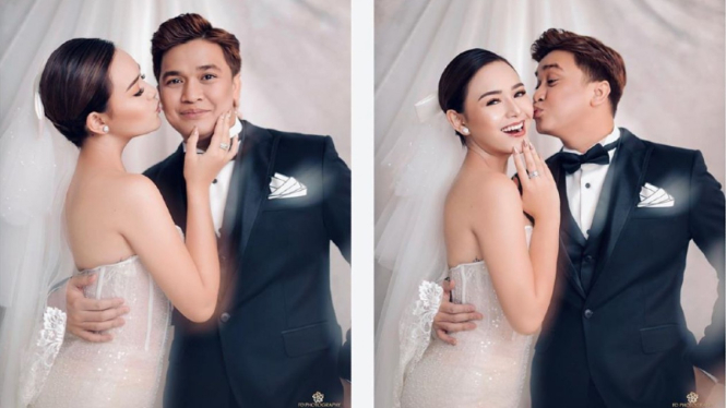Sesi foto Amanda Manopo dengan Billy Syahputra