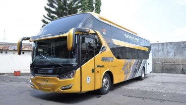 Ilustrasi bus AKAP.