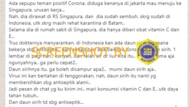 Hoax daun sirih untuk atasi COVID-19