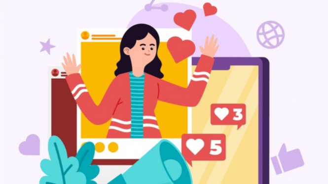 Ilustrasi content creator.