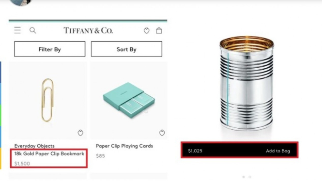 Paper clip Tiffany n Co harga Rp22 juta