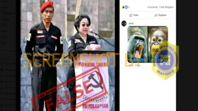Hoax Megawati pidato di podium berlogo palu arit