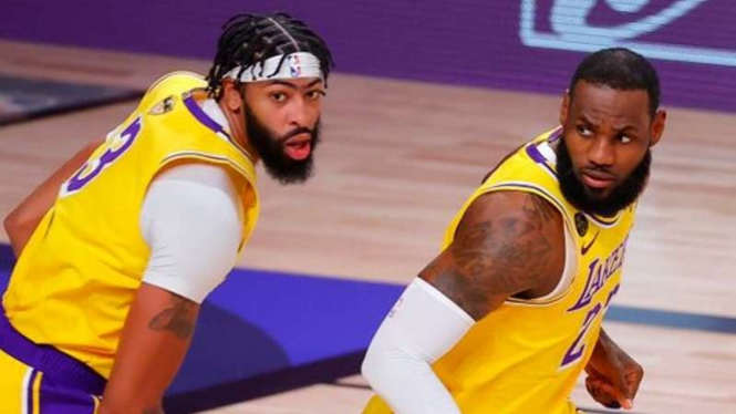 LeBron James dan Anthony Davis dua pemain LA Lakers