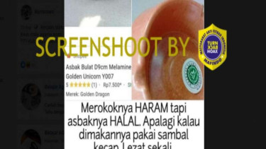 Hoax MUI beri logo halal pada asbak