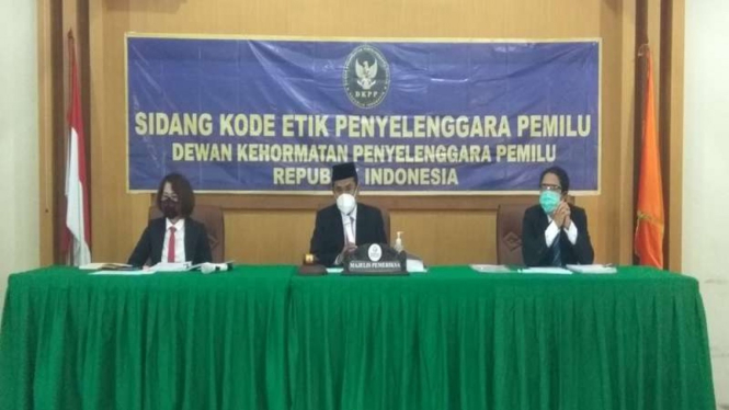 Ilustrasi DKPP menggelar sidang kode etik penyelenggaraan pemilu.