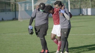 Pemain Timnas Indonesia U-19, Bagas Kaffa mengalami cedera.