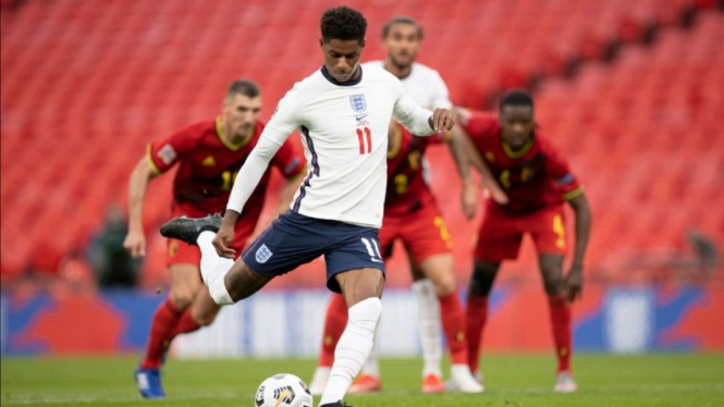 Striker Timnas Inggris, Marcus Rashford. 