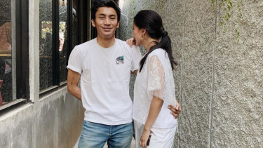 Irshadi Bagas dan kekasihnya.