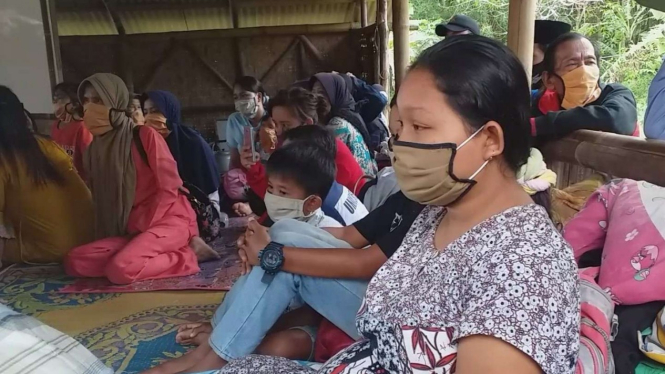 Pengungsi banjir bandang Garut.