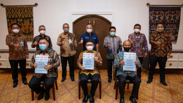 Acara penandatanganan merger bank syariah BUMN