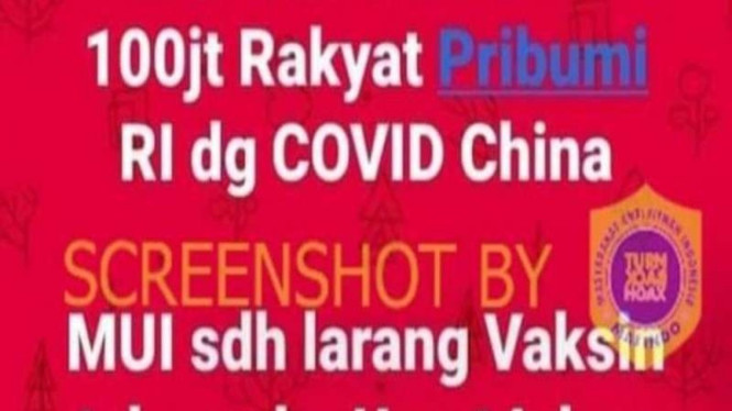 Hoax MUI larang vaksin asal China