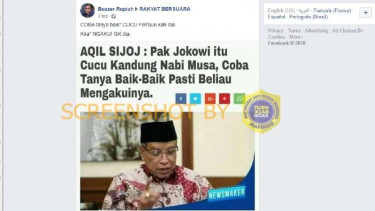 Hoax Said Aqil sebut Jokowi cucu kandung Nabi Musa