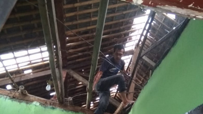 Kondisi rumah warga di Kaliabang, Kecamatan Bekasi Utara