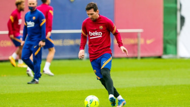 Lionel Messi jelang pertandingan Barcelona vs Real Madrid