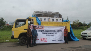 Ilustrasi distribusi logistik pemilu (antara)