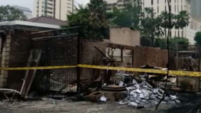 Kebakaran di belakang Senayan City, Senin, 26 Oktober 2020.