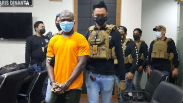Pembunuh WNA Ghana ditangkap polisi.
