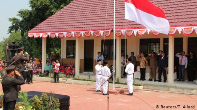 Ilustrasi upacara bendera.