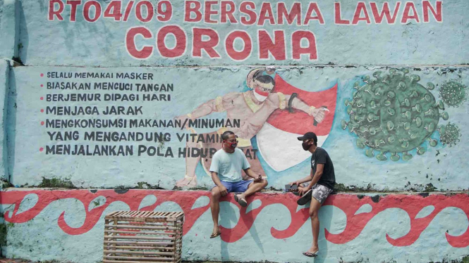 Mural Bersama Lawan Corona, COVID-19 (ilustrasi)