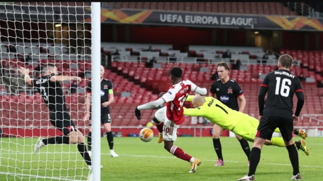 Duel Arsenal vs Dundalk di Liga Europa 2020/2021.