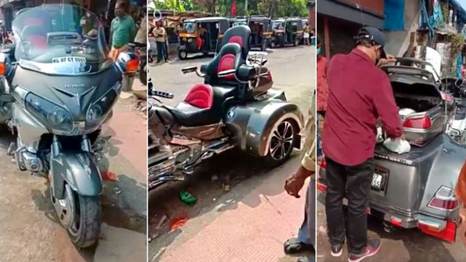 Honda Gold Wing dipakai buat belanja sayur