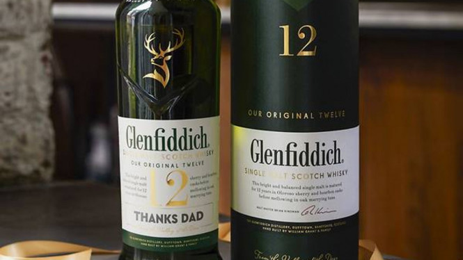 Wiski Glenfiddich.