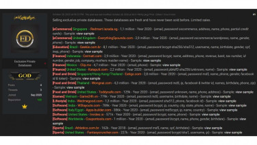 Data 17 perusahaan yang bocor di situs dark web.