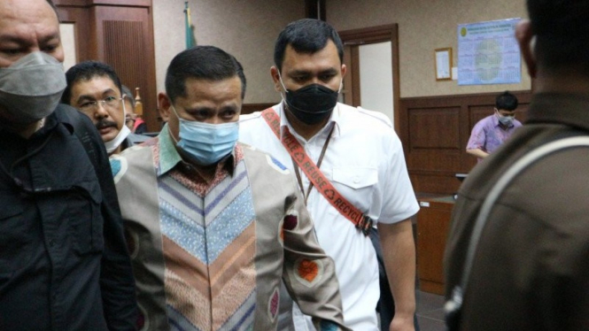 Irjen Napoleon Bonaparte saat menjalani sidang