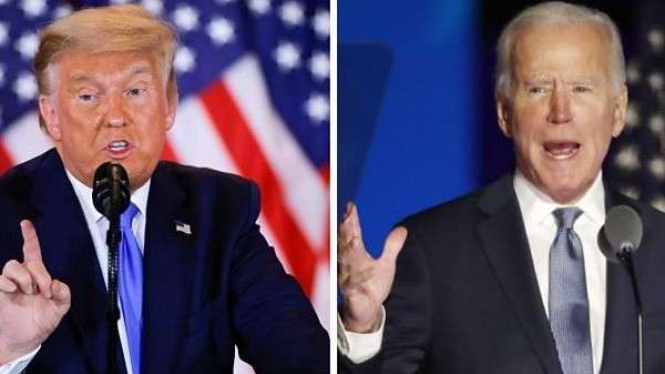Donald Trump (kiri) Joe Biden (kanan)