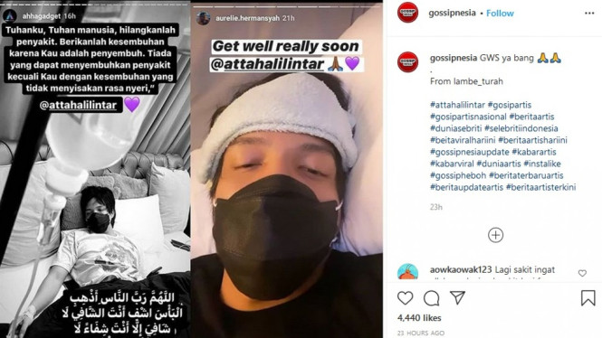 Atta Halilintar terbaring sakit