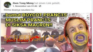 Hoax buntut dari aksi boikot, Macron siksa muslim Prancis.