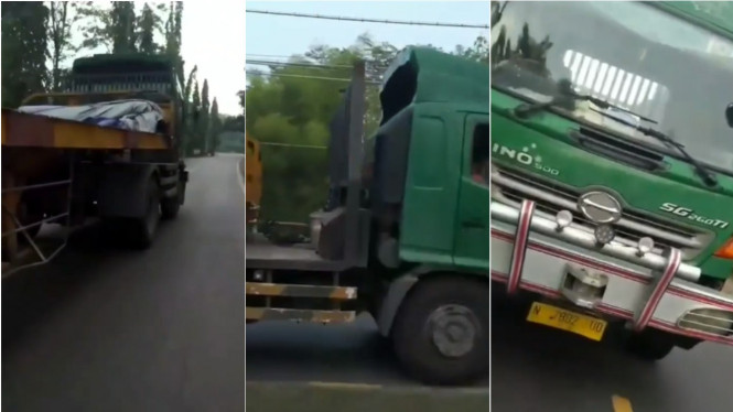 Pengendara motor diteror sopir truk