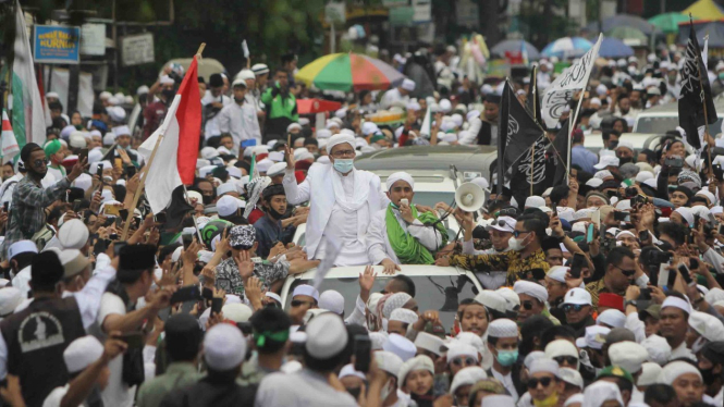 Habib Rizieq Shihab Tiba di Petamburan