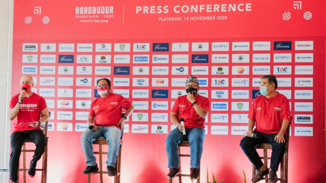 Konferensi pers ajang Borobudur Marathon 2020