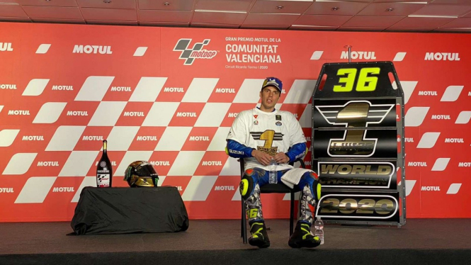 Pembalap Suzuki Ecstar, Joan Mir keluar sebagai juara MotoGP 2020