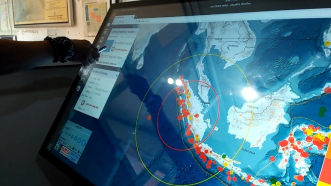 Ilustrasi gempa bumi.