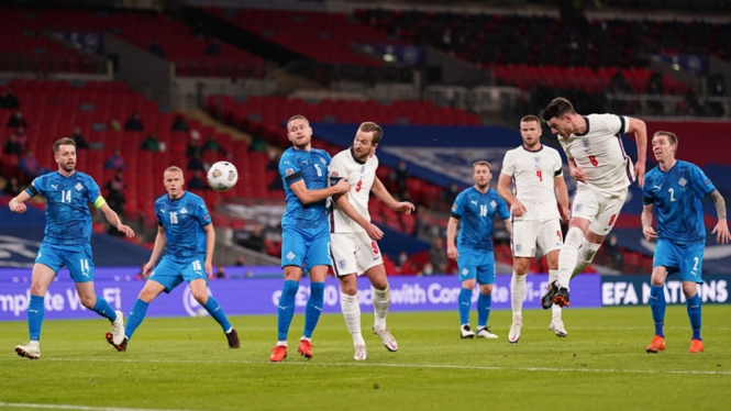 Timnas Islandia saat berhadapan melawan Inggris