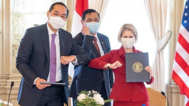 Dubes RI Muhammad Lutfi, Menko Luhut dan Presiden EXIM Bank AS Kimberly.