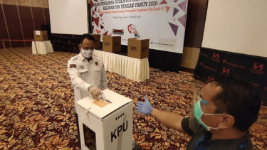Simulasi pencoblosan Pilgub Kalteng (antara)