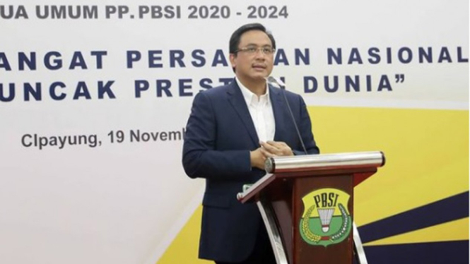 VIVA Bulutangkis: Ketua Umum PBSI, Agung Firman Sampurna.