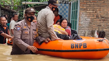 Banjir di Tebing Tinggi Sumatera Utara.