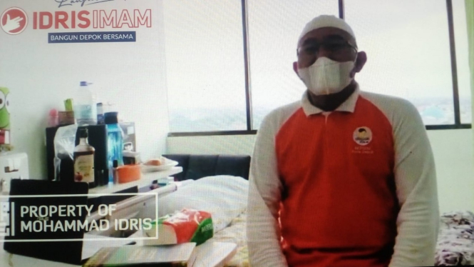 Tangkapan Layar Mohammad Idris, Cawalkot Depok Diisolasi di RSUD Akibat COVID-19