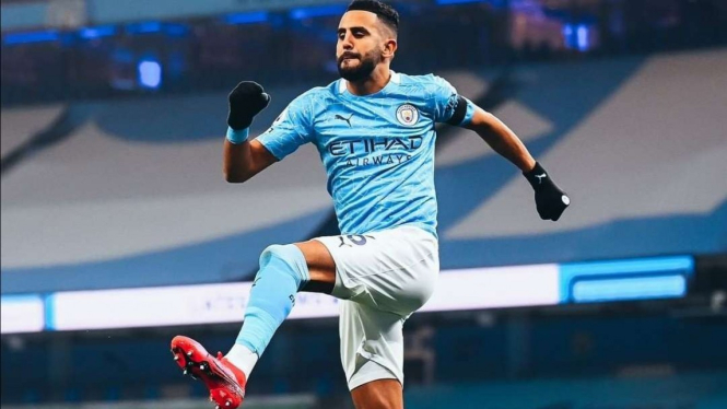 Winger Manchester City, Riyad Mahrez. 