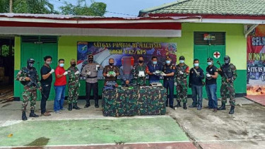 Satgas Pamtas 642 Entikong Sita 3 Kilogram Narkoba.