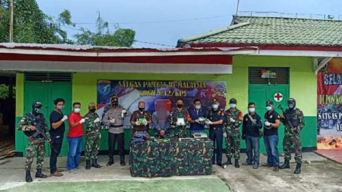 VIVA Militer: Satgas Pamtas RI-Malaysia berhasil gagalkan penyelundupan sabu