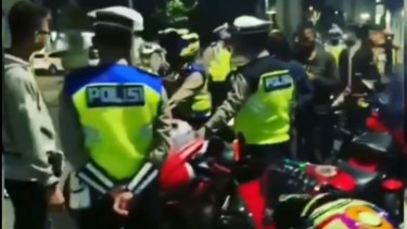 Geng motor yang baru pulang kopdar kena razia polisi