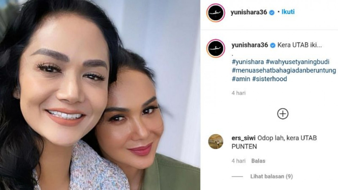 Pose Yuni Shara bersama Krisdayanti
