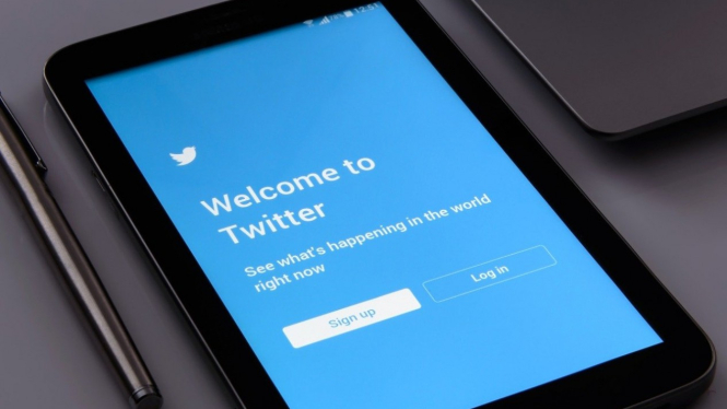 Ilustrasi aplikasi Twitter.