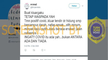 Hoax minum minyak kayu putih sembuhkan COVID-19